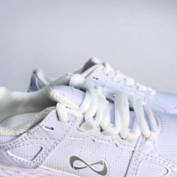 NEW NWOB NFINITY Rival White NF-1013-000 Lace Up Cheer Shoes Y12 Girls Size 12 - Picture 12 of 15